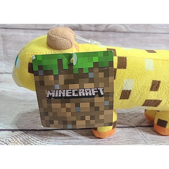 Toy Factory Mojang Minecraft Plush Ocelot Stuffed Animal Yellow 8" 2021 New - Picture 4 of 6